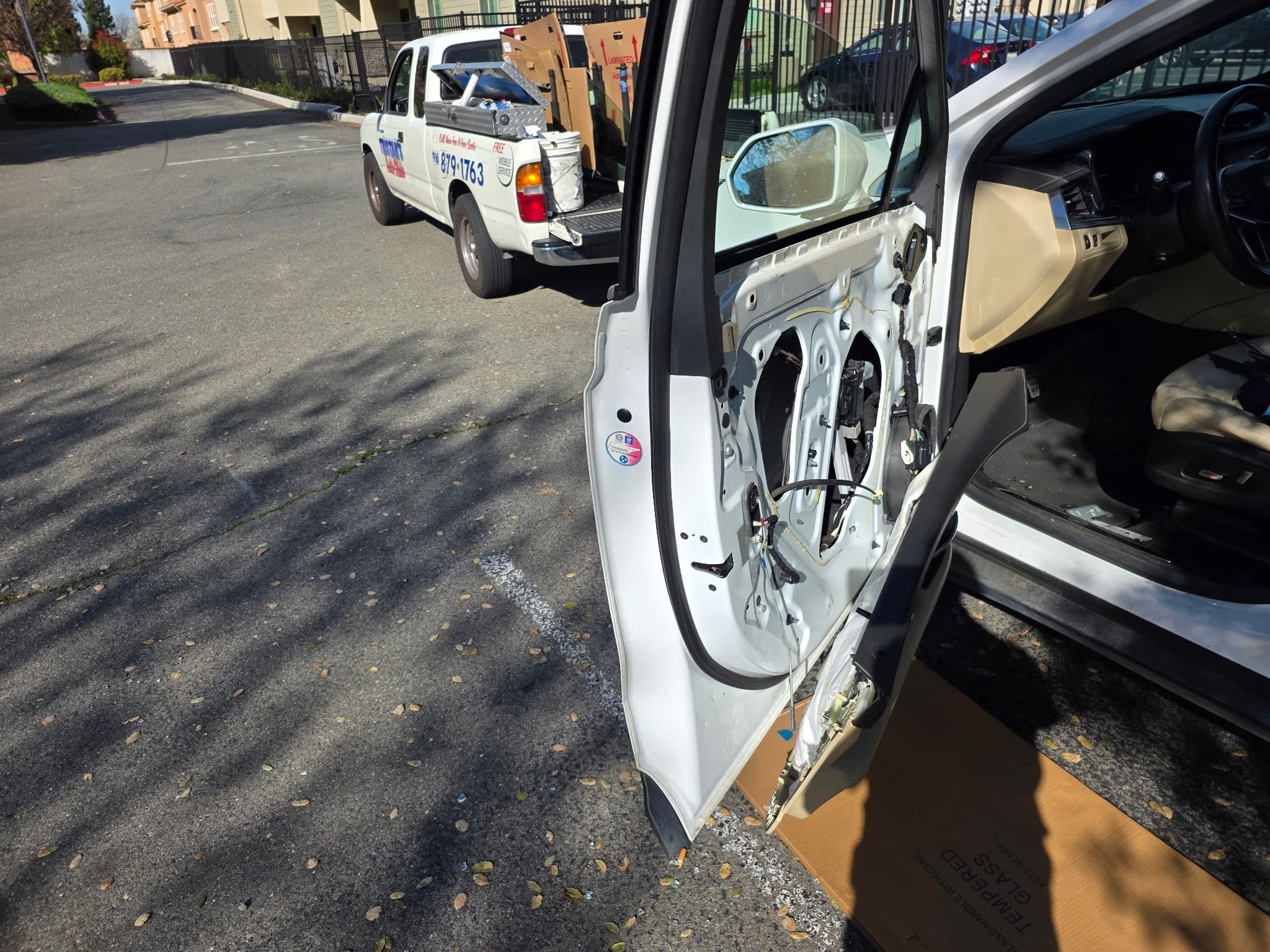 Truck door glass replacement